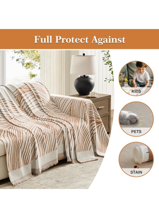 فلاي رود غطاء أريكة، بطانية أنيقة، بطانية أريكة مع شرابة، للمنزل والمكتب والسفر والتخييم (بطانية قابلة للعكس، 130 * 180 سم) - Image 3