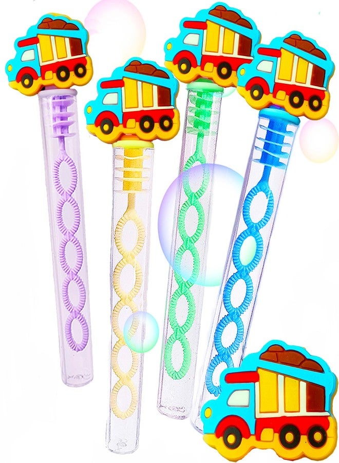 PSDFH 24 Packs Mini Bulk Engineering Car Construction Trucks Digger Vehicle Bubble Wands for School Beach Pool Theme Summer Party Supplies - Image 2