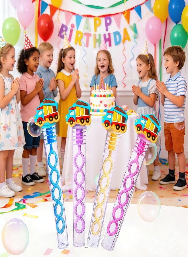 PSDFH 24 Packs Mini Bulk Engineering Car Construction Trucks Digger Vehicle Bubble Wands for School Beach Pool Theme Summer Party Supplies - Image 3