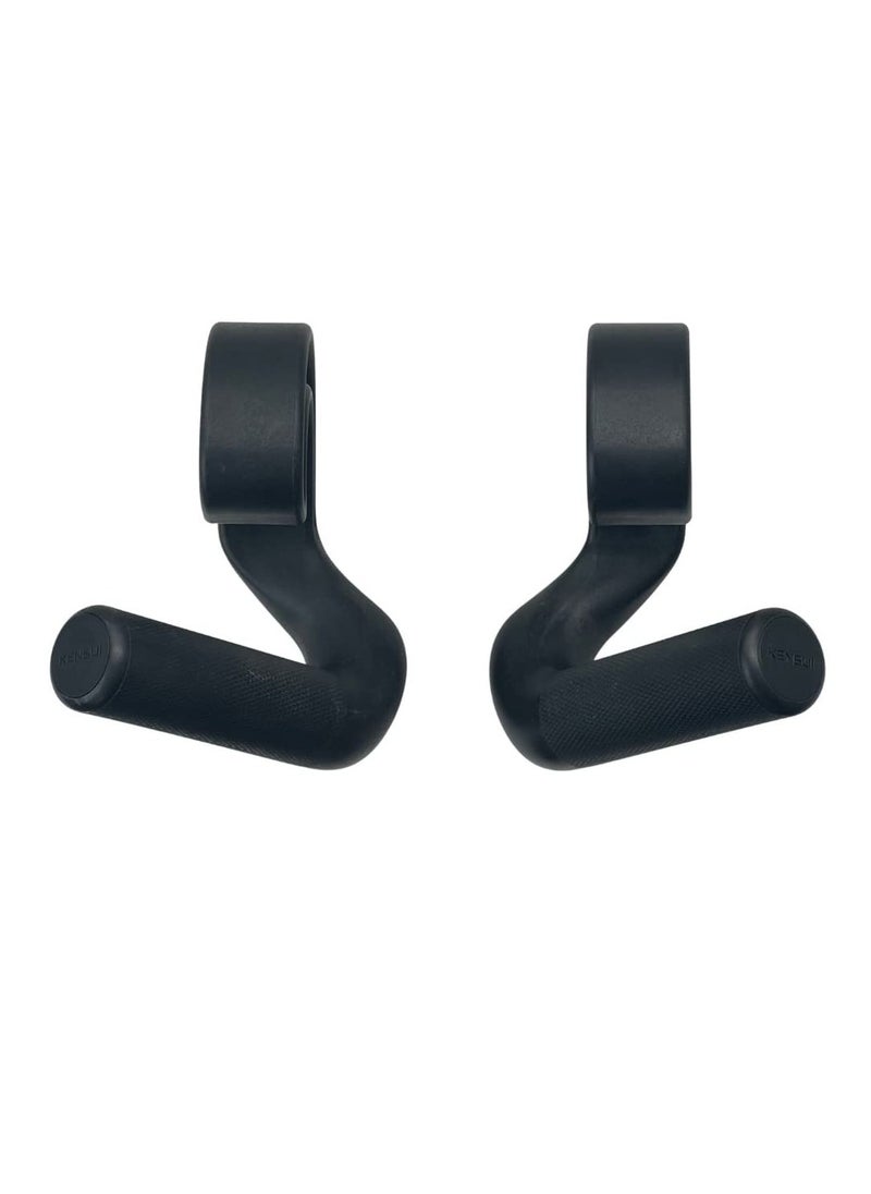 Excefore Angled Grip Handle Attachment, 2 Pack Compact Pull Up Bar, Neutral Grip Handle Attachment for Pull-up Bars, Barbells and Resistance Bands, Multifunction Gym Accessories, Black  - Image 1