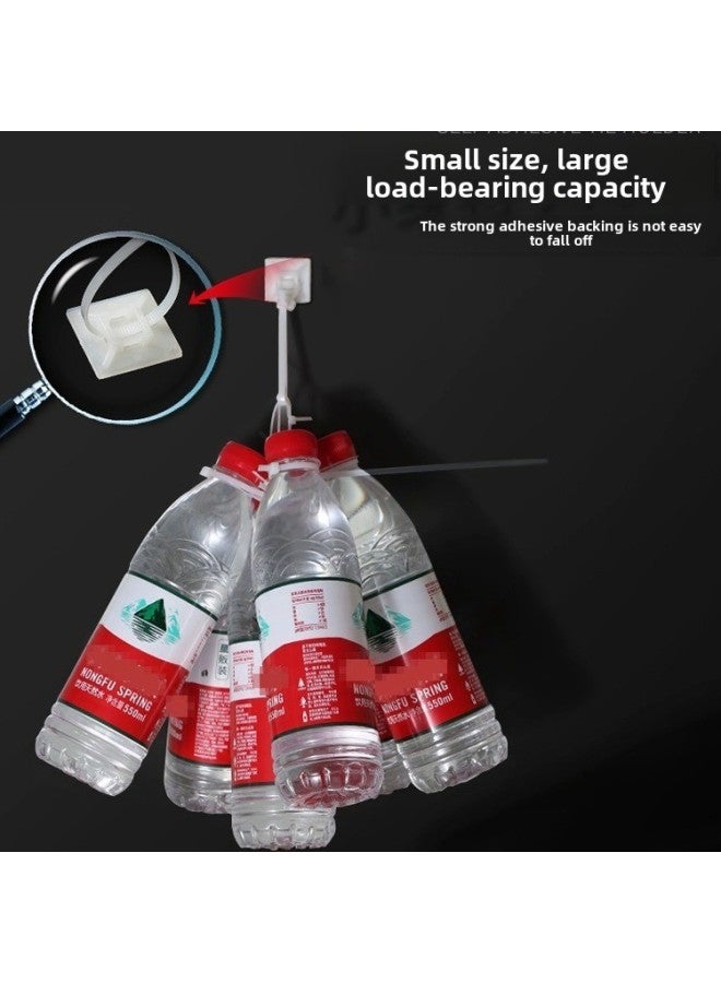 Loquat Cable Tie Holder Punch-free Adhesive Adjustable Cable Tie Holder Wire Clamp-Color:28mm * 28mm Yellow Skin Foam - Image 3