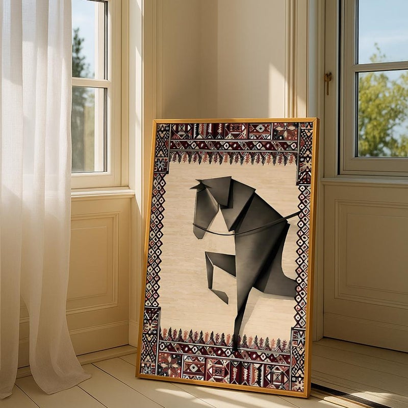 Marktna One piece, abstract art canvas print with a hollow frame, measuring (40×60). - Image 3