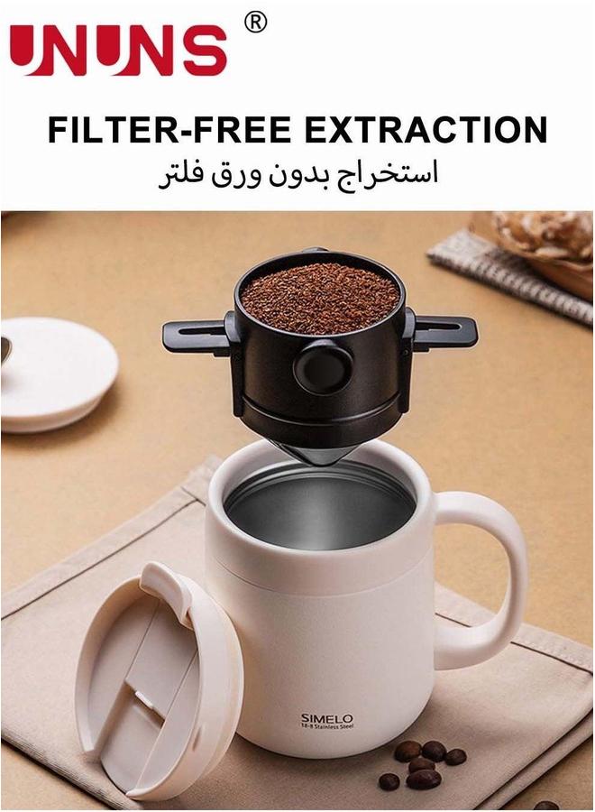 UNUNS Coffee Filter,Reusable 2 Cup Stainless Steel Basket,Foldable On Both Sides,Coffee Permanent Filter - Image 5