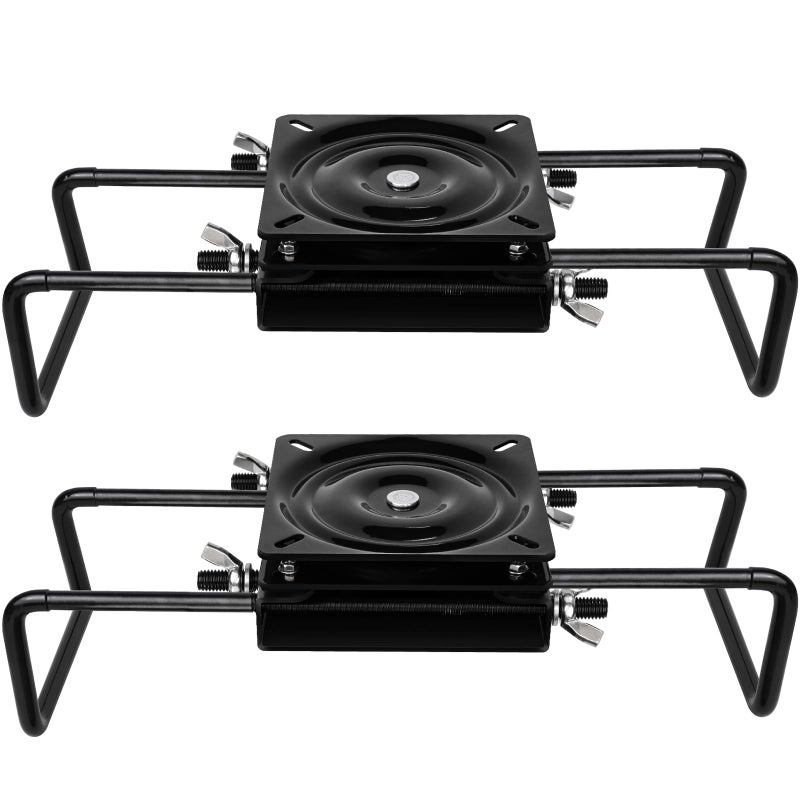 CLLOMAGY Boat Seat Swivel Base Mount,Boat Seat Pedestal Mount Clamp on with Swivel for Jon/Fishing/Kayak/Bass/Skiff with Bench,Clamp Adjusts from 7 1/2 to 18 inches,Powder-Coated Galvanized Steel - Image 1