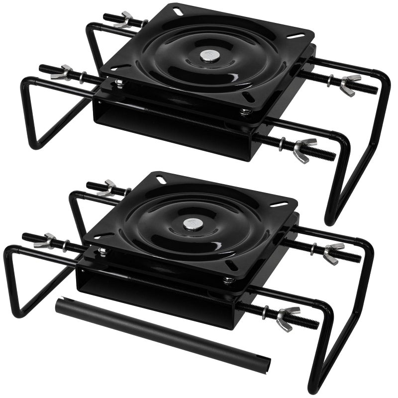 CLLOMAGY Boat Seat Swivel Base Mount,Boat Seat Pedestal Mount Clamp on with Swivel for Jon/Fishing/Kayak/Bass/Skiff with Bench,Clamp Adjusts from 7 1/2 to 18 inches,Powder-Coated Galvanized Steel - Image 2