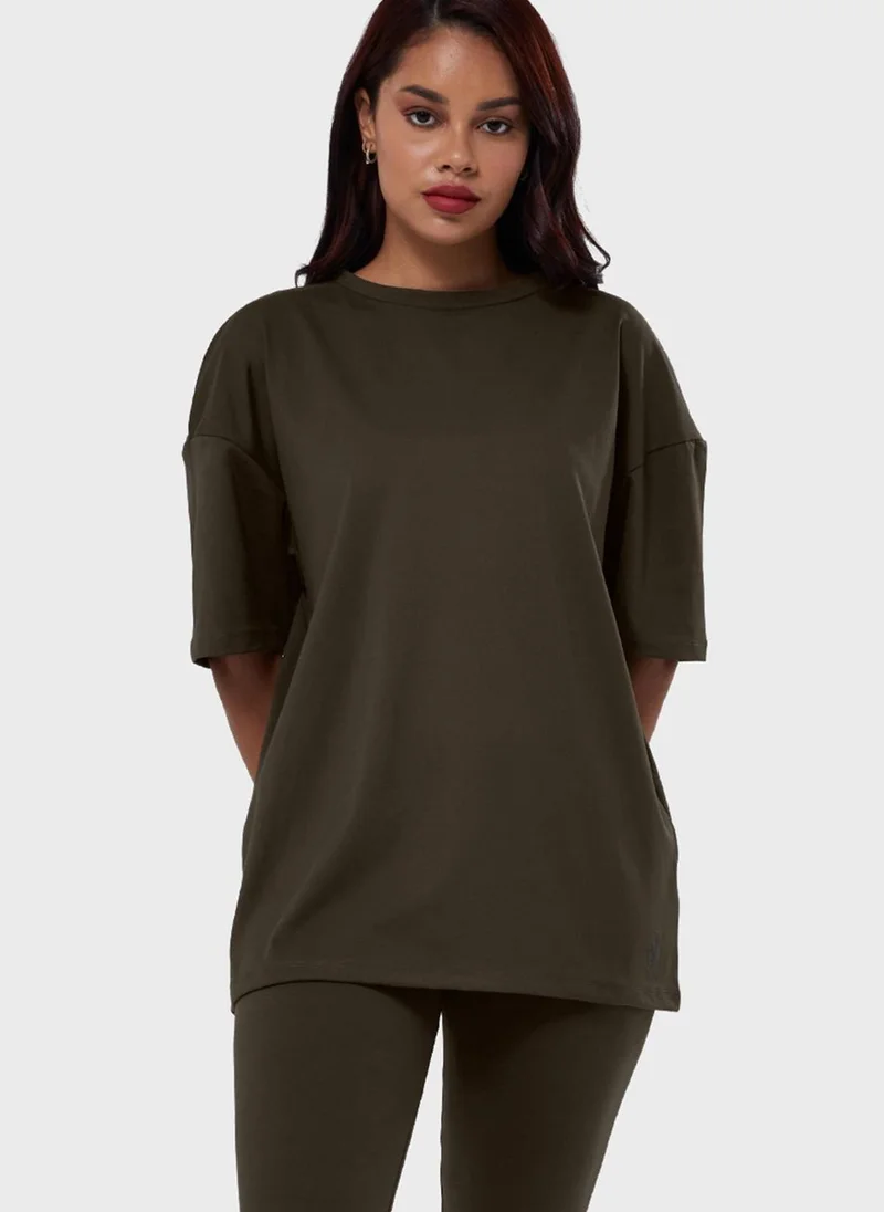 Glossy Lounge Crew Neck T-Shirt