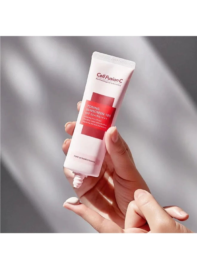 سيل فيوجن سي واقي الشمس تونينغ من سيل فيوجن سي لتفتيح البشرة – بمعامل حماية SPF 50+ PA++ (35 مل × 2) - Image 3