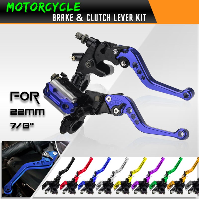 Motorcycle Brake Lever 22mm (7/8Inch) Handlebar Aluminum Alloy CNC Carving - Anodic Oxidation Adjustable 6-Way Clutch Lever Set for Most Motorcycles Street Bikes Sports Bikes Choppers Cruisers Cafe Ra - Image 3