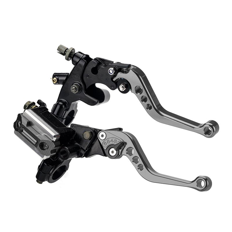 Motorcycle Brake Lever 22mm (7/8Inch) Handlebar Aluminum Alloy CNC Carving - Anodic Oxidation Adjustable 6-Way Clutch Lever Set for Most Motorcycles Street Bikes Sports Bikes Choppers Cruisers Cafe Ra - Image 1