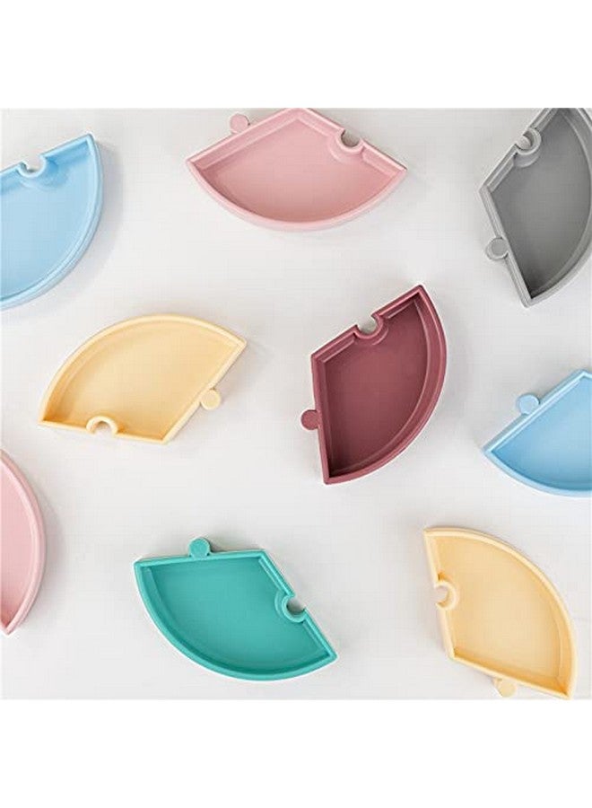 MinikOiOi Puzzle 100% Silicone Suction-Based Plate with Detachable 3 Sections 6m+ Mineral Blue/Aqua Green - Image 3