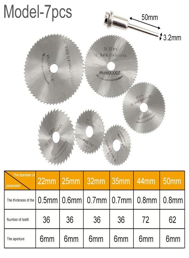 OriGlam OriGlam 6PCS HSS Rotary Circular Saw Blades Cutting Discs, Wood Cutting Rotary Tool for Dremel Drills Rotary Mandrel - Image 5