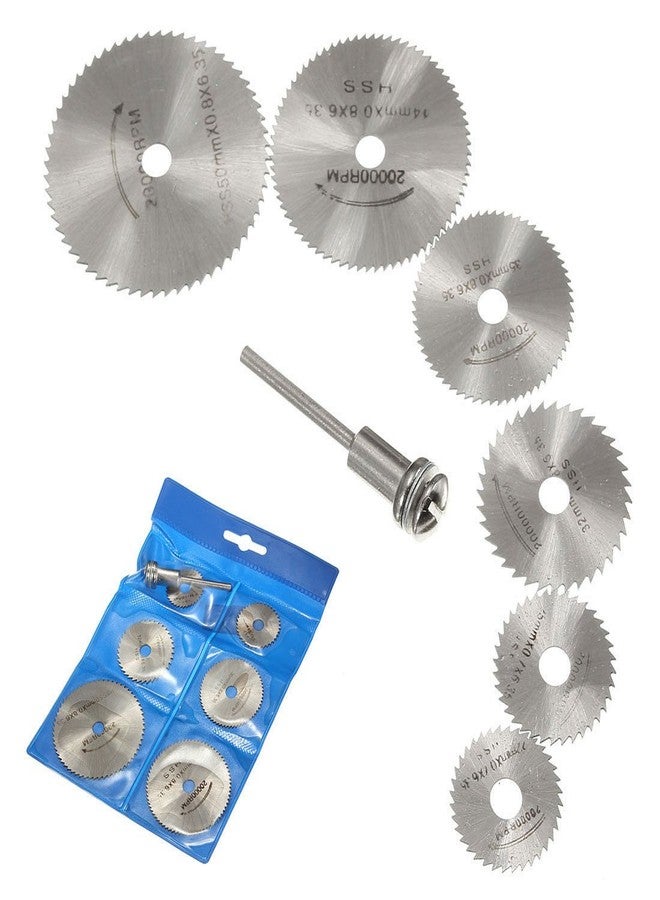 OriGlam OriGlam 6PCS HSS Rotary Circular Saw Blades Cutting Discs, Wood Cutting Rotary Tool for Dremel Drills Rotary Mandrel - Image 1
