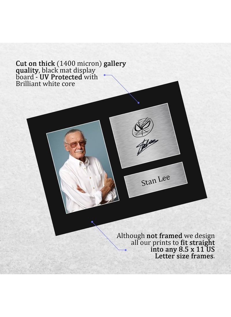 HWC Trading HWC Trading Stan Lee Marvel Gifts USL Signed Printed Autograph Picture for TV Show Fans - US Letter Size  - Image 3