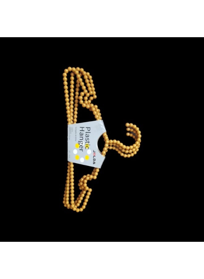Plastic Beaded Clothes Hanger - Havana Color - 3 Pieces - Image 3