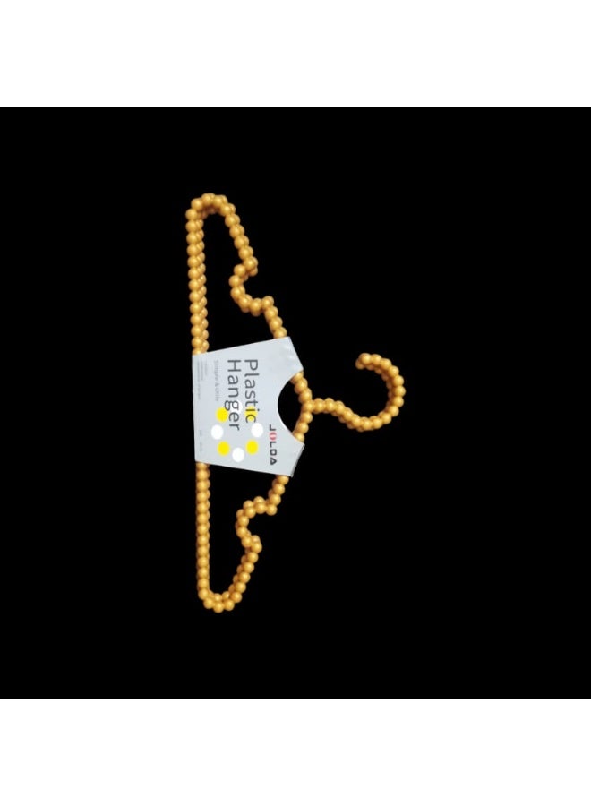 Plastic Beaded Clothes Hanger - Havana Color - 3 Pieces - Image 2