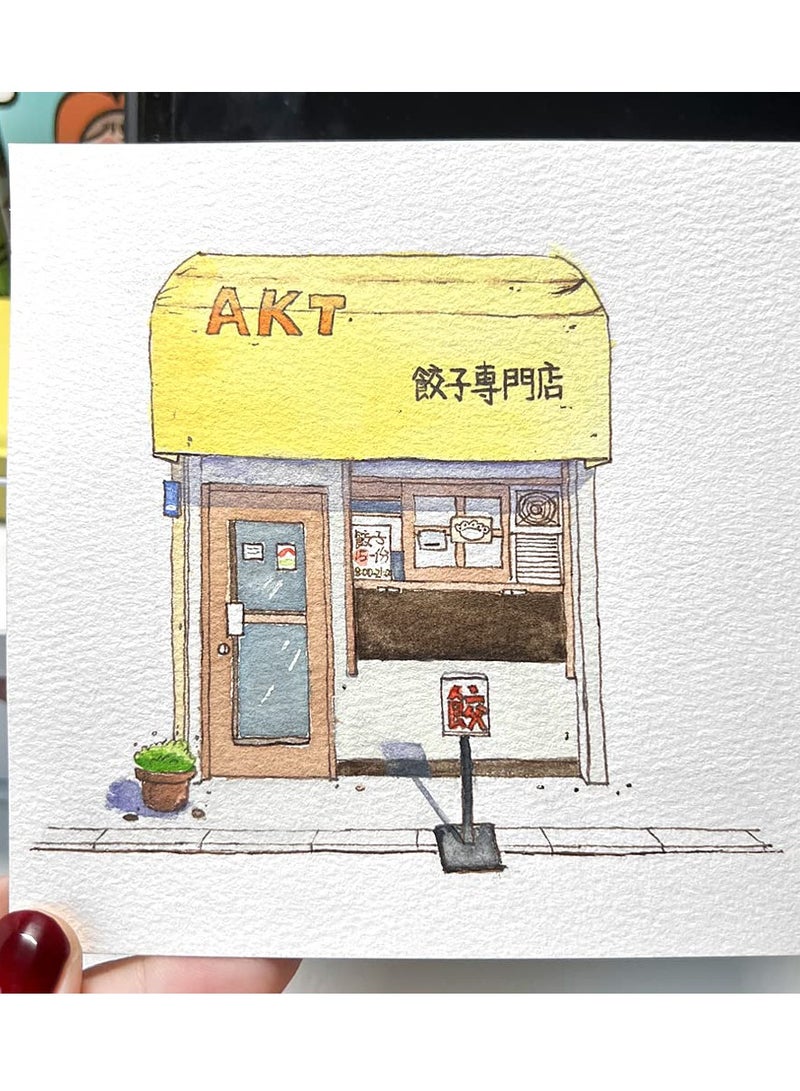 Portable Mini Watercolor Sketchbook with 20 Tearable Textured Sheets for Artists - Image 4