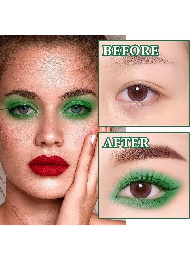 DuoZeng 16 Colors Glitter Green Eyeshadow Palette,Shimmer Matte Eyeshadow Makeup Palette Pallet Highly Pigmented Waterproof Smokey Powder Pressed Eye Shadow Palette - Image 3