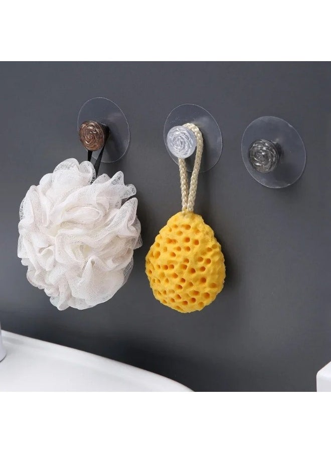 Generic - 2pcs Self Adhesive Acrylic Rose Shape Handles for Wardrobe, Kitchen Cabinet, Bathroom, Cupboard, Furniture, Door, Window. - Image 1