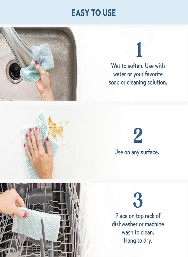ELYN Swedish Dishcloths, Reusable & Washable Sponge Cloths, Absorbent Cleaning Paper Towels for Kitchen, Dishes, Counters and More, 5 Pack, Assorted Fruit Pattern - Image 4