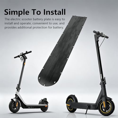 Mrisata Battery Cover Aovo Pro Bottom Plate Scooter Plates Escooter Bottom Base Board Black Stainless Steel Battery Compartment Bottom Cover for Mijia M365 Electric Scooter - Image 3