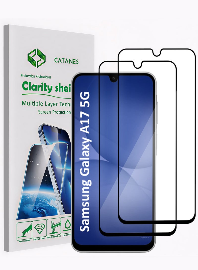 CATANES 2 Pieces Premium 3D Full Coverage Screen Protector for Samsung Galaxy A17 5G – 6GB RAM / 128GB Storage - Image 1