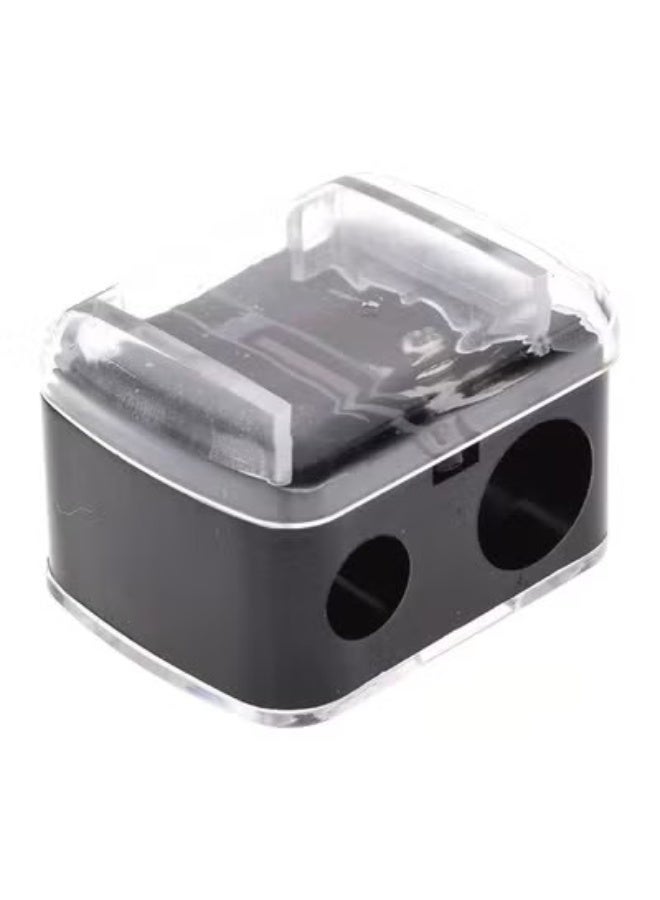 Goolsky Makeup Pencil Sharpener Double Hole Precision Lipstick Eyebrow Pencil Lip Liner Eyeliner Sharpener Gift School Supplies - Image 1