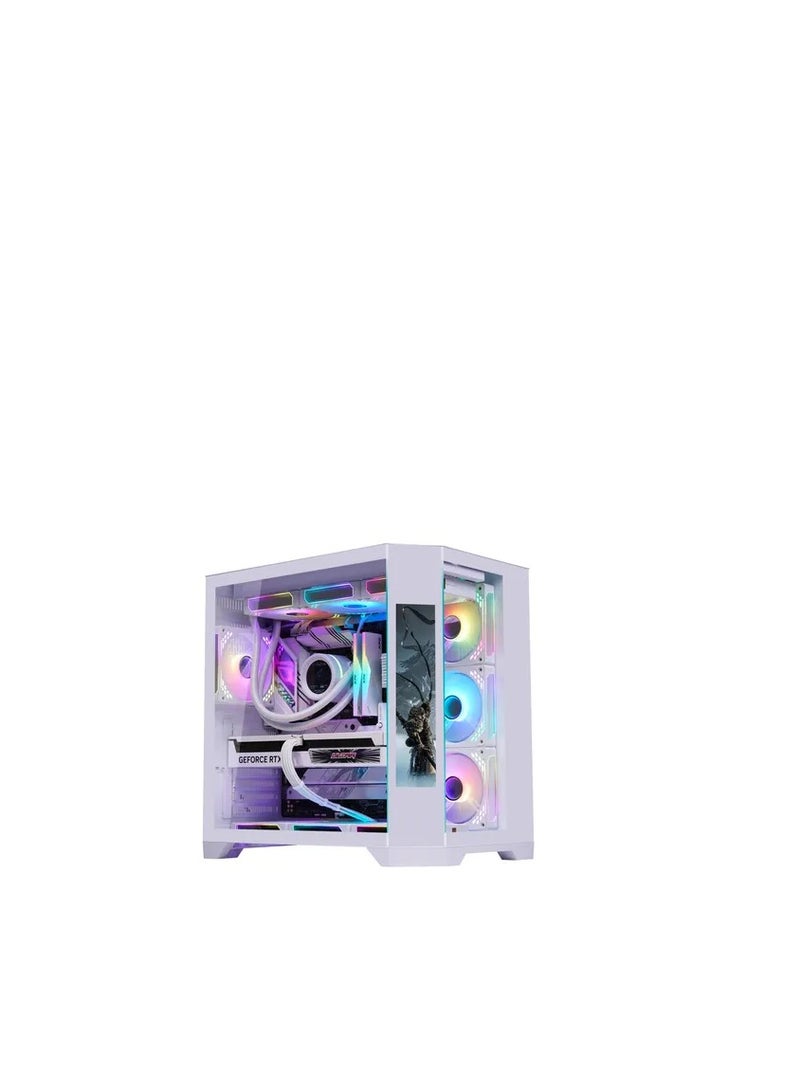 WJCOOLMAN مروحة WJCOOLMAN Y60 PRO 7UNI LCD بيضاء - Image 1