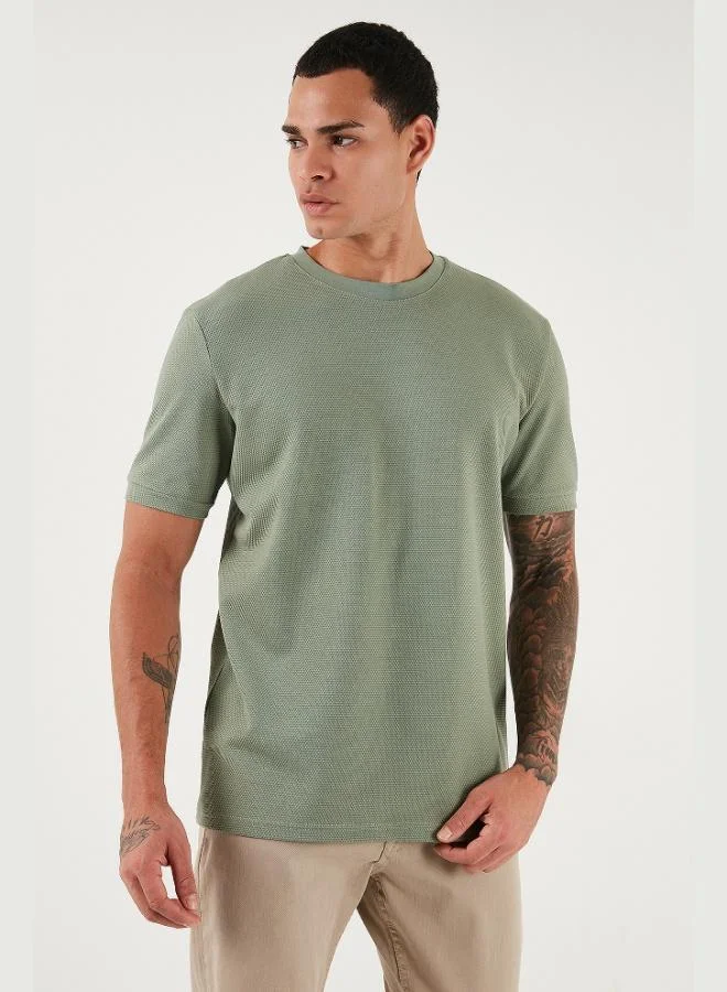 Buratti Buratti Stretch Cotton Slim Fit Crew Neck T Shirt Men's T-Shirt 5902639