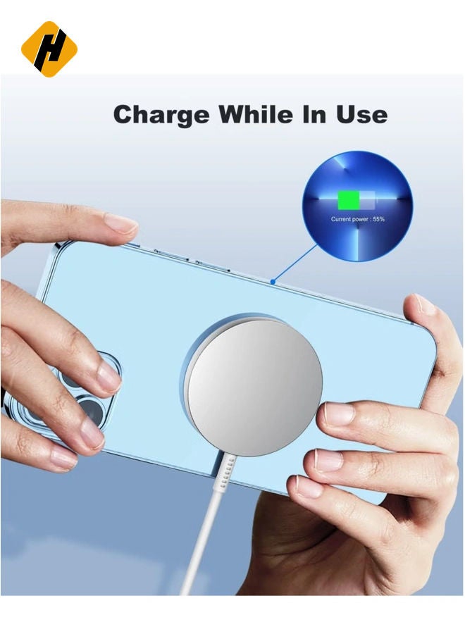 HuHa Magnetic Wireless Charger 15W Max Wireless Charging Pad,Compatible with Mag-Safe Charger for iPhone 14/13 Mini/13 Pro/13 Pro max/12 Series (No Adapter)  - Image 3