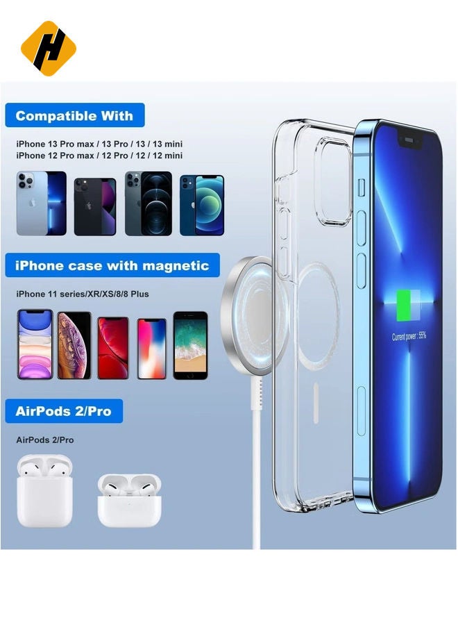 HuHa Magnetic Wireless Charger 15W Max Wireless Charging Pad,Compatible with Mag-Safe Charger for iPhone 14/13 Mini/13 Pro/13 Pro max/12 Series (No Adapter)  - Image 2