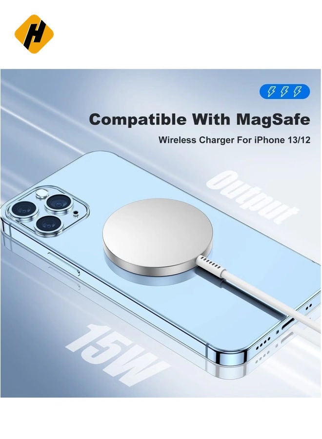 HuHa Magnetic Wireless Charger 15W Max Wireless Charging Pad,Compatible with Mag-Safe Charger for iPhone 14/13 Mini/13 Pro/13 Pro max/12 Series (No Adapter)  - Image 4