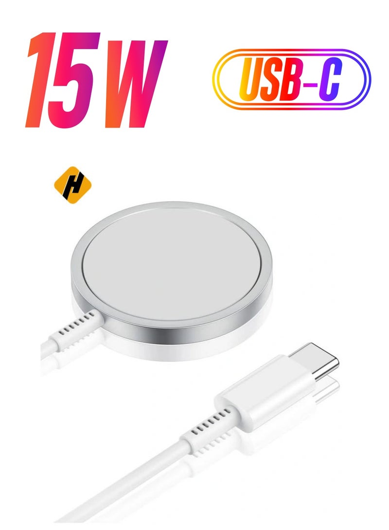 HuHa Magnetic Wireless Charger 15W Max Wireless Charging Pad,Compatible with Mag-Safe Charger for iPhone 14/13 Mini/13 Pro/13 Pro max/12 Series (No Adapter)  - Image 1