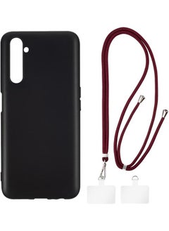 Oppo Realme 6 Pro Case Plus Universal Mobile Phone Lanyards Neck Crossbody Soft Strap Silicone Tpu Cover Bumper Shell For Oppo Realme 6 Pro 6.6”