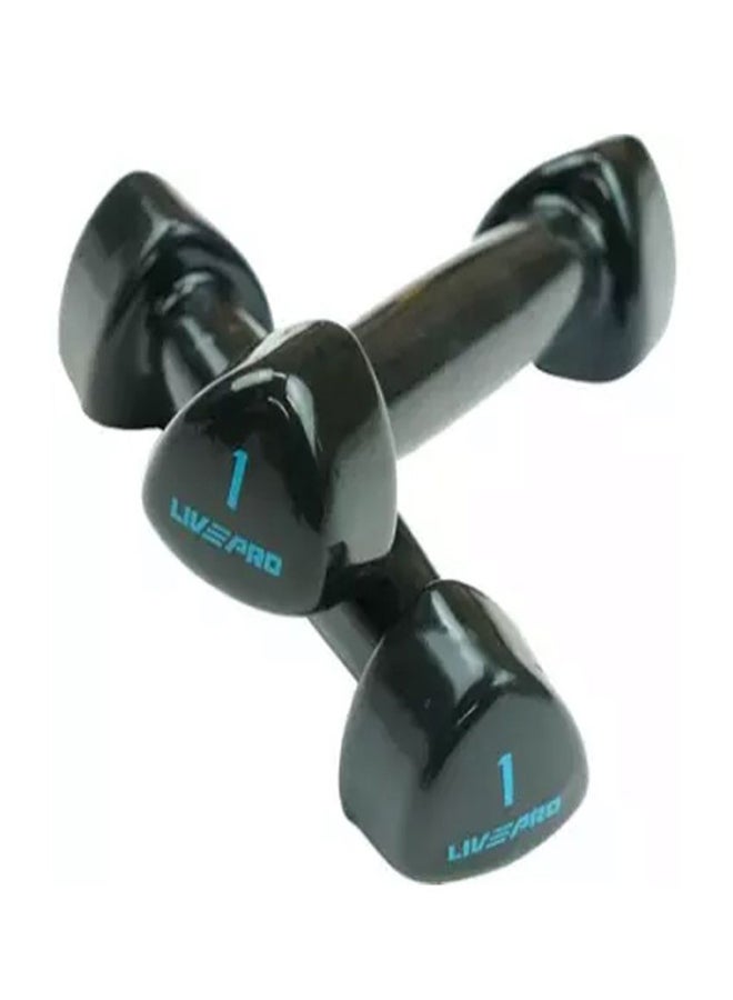 LivePro LIVEPRO STUDIO DUMBBELLS 1KG LP8070 BLACK 