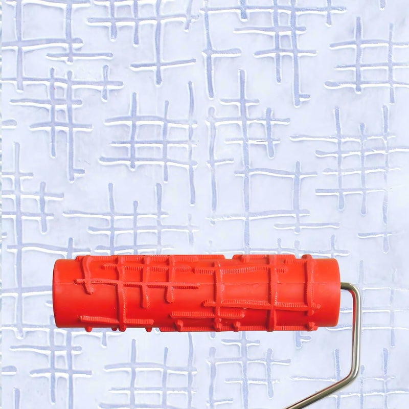 BANCOO 7"DIY Patterned Paint Roller | Decorative Art Texture Roller | Embossing Texture Rubber Roller Painting Supplies | Pattern Art Texture Tools for Household Wall Painting (BK096R) - Image 1