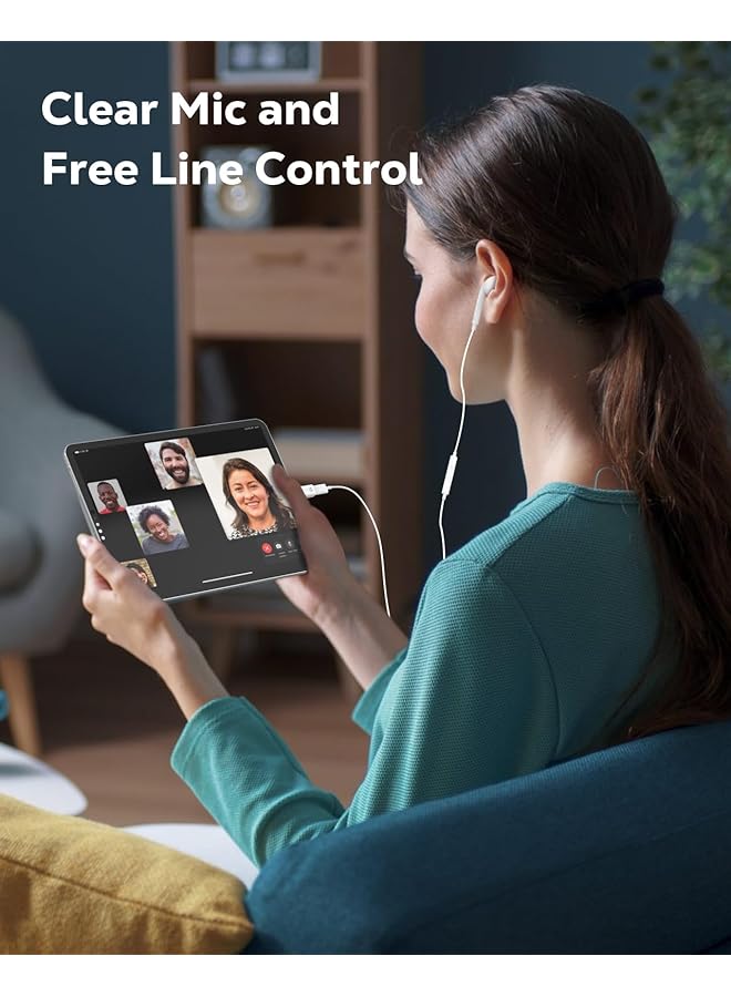 إيروريكس محول صوت USB C إلى Lightning من USB C ذكر إلى Lightning أنثى Hifi Audio لسلسلة Iphone 15 متوافق مع Ipad Pro Macbook Pro Imac والمزيد من أجهزة USB C باللون الأبيض - Image 5