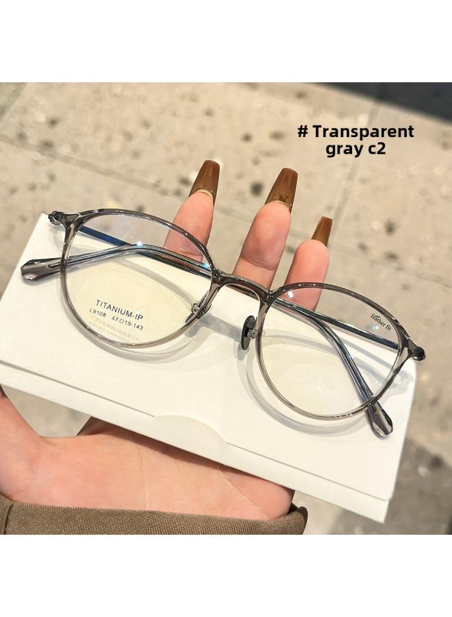 Generic Cold Brown Korean Ultra-light Pure Titanium Glasses Frame Girls Small Frame Glasses Frame Myopia Glasses 9 08 Danyang Titanium Frame 