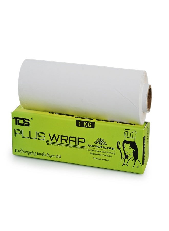 TDS Plus WRAP Plain Bulper for Wrapping (1KG) – Water & Grease Resistant Biodegradable Parchment Roll, Non-Stick, Re-heatable, Oven-Safe, Foodsafe for Packing & Serving - Image 1