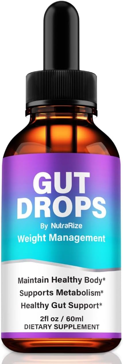 NutraRize Gut Drops Premium GutDrops Dropper AllNatural Liquid Formula to Maintain Healthy Body Energy and Overall WellBeing Official Gut Drops Gotas Review 30 Servings - Image 1