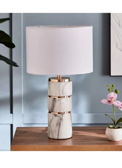 Mariana Table Lamp with Marble Effect - 50.5 cm