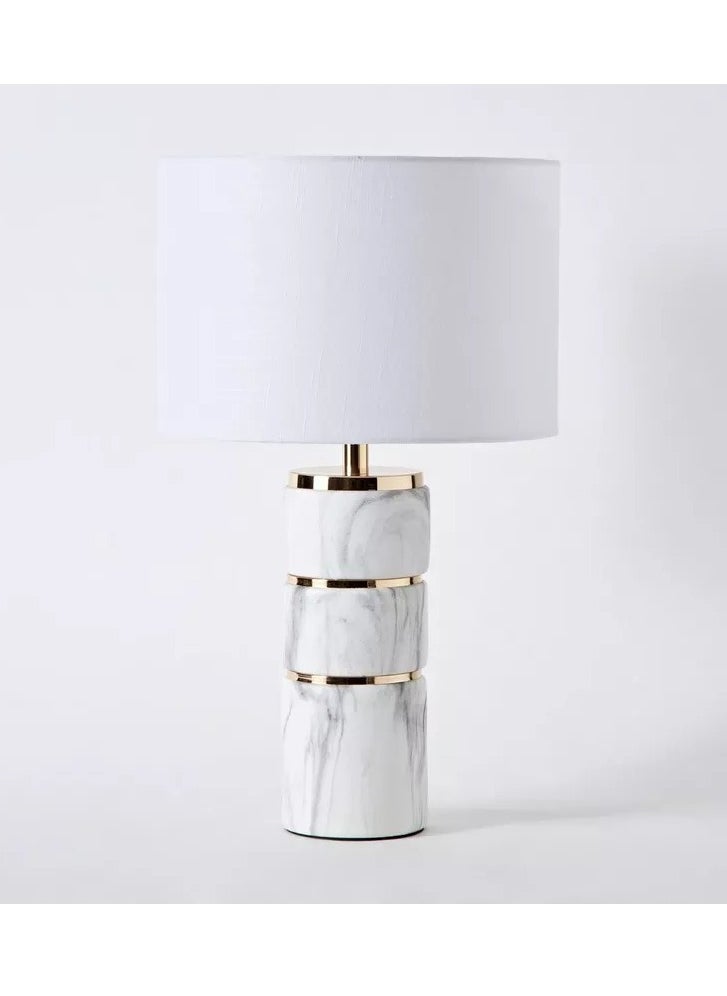 Home Box - Mariana Table Lamp with Marble Effect - 50.5 cm - Image 1