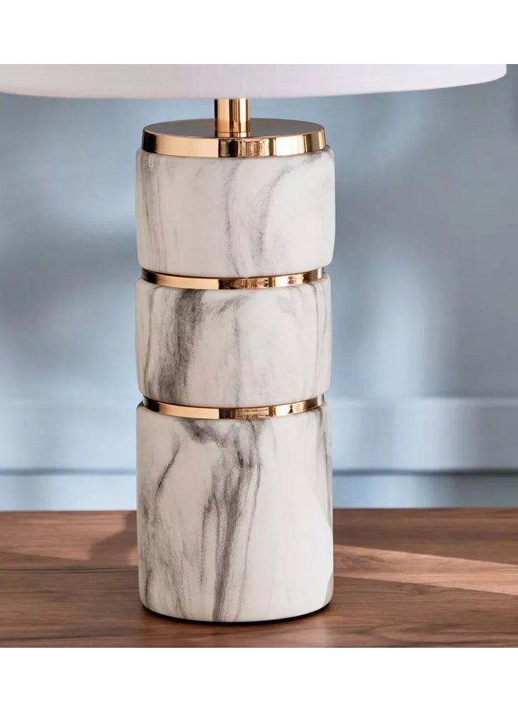 Home Box - Mariana Table Lamp with Marble Effect - 50.5 cm - Image 1