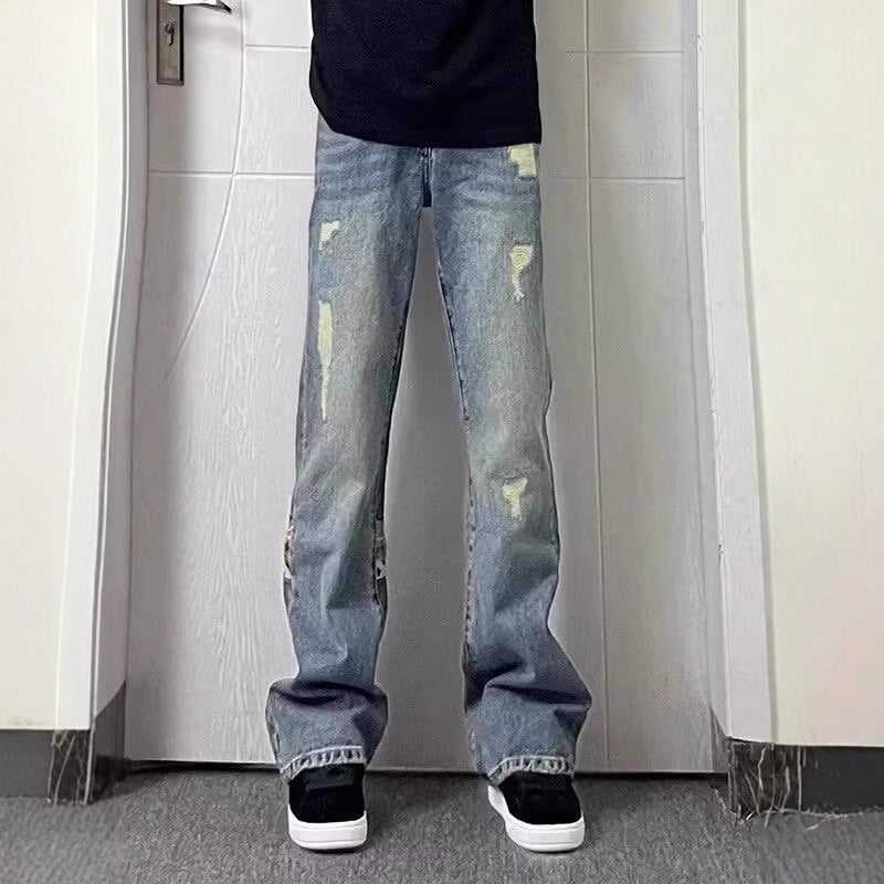 Unisex Classic Denim Jeans Loose Fit Daily Outdoor Wear - Image 1