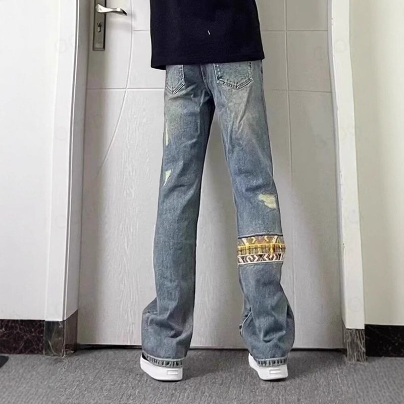 Unisex Classic Denim Jeans Loose Fit Daily Outdoor Wear - Image 2