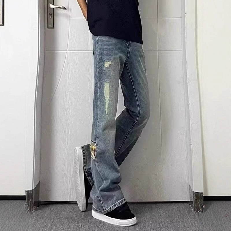 Unisex Classic Denim Jeans Loose Fit Daily Outdoor Wear - Image 3