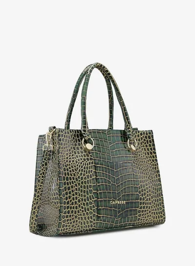 CAPRESE Caprese Miranda Tote Bag, Medium-Green | Stylish Handbag for Women | Spacious, Versatile Office & Daily Essentials Tote | Top Zip Closure