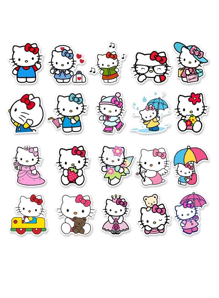 Sanrio 60+3pcs Sanrio Hello Kitty  Stickers DIY Portable Phone Diary Cute Cartoon Car Sticker - Image 5