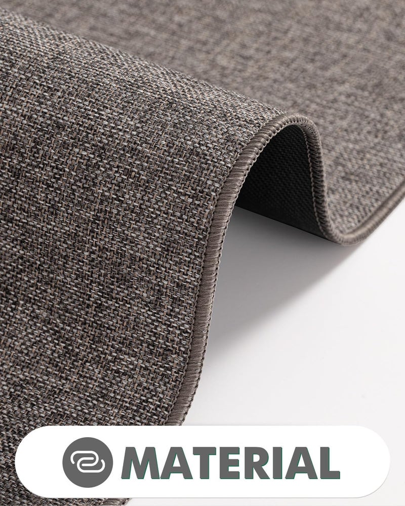 LUMI Indoor Door Mat  18""x59"" Non Slip Rubber Backing Entrance Mat  Easy Clean Low Profile Ultra Thin Entryway Mat for Inside House  Patio  Brown - Image 4