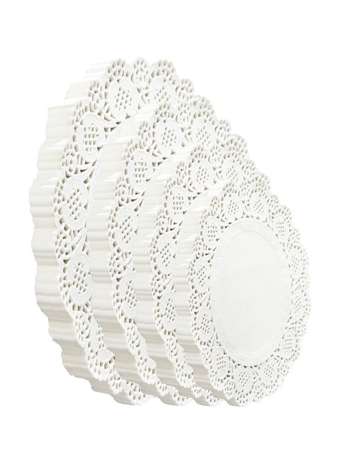 smrtcol 200 Pack Round Paper Doilies White Assorted Sizes 4.5/6.5/8.5/10.5 Inch Lace Cupcake Liners, Greaseproof Dessert Plate Mats for Wedding, Party, DIY Crafts (Snowflakes, Gift Wrapping) - Image 1