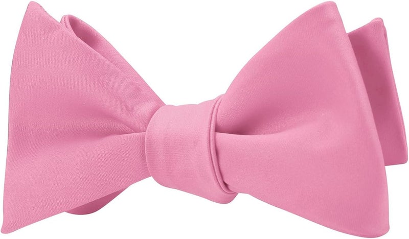 pensee Mens Solid Bowtie Woven Self Tie Bow Ties Tuxedo & Wedding Bowties - Image 3